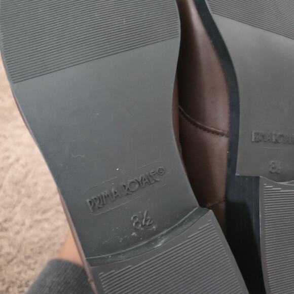 Vintage Brown Leather Ankle Booties Womens 8.5 Witchy Hobbit Boho Lace Up - Picture 7 of 9